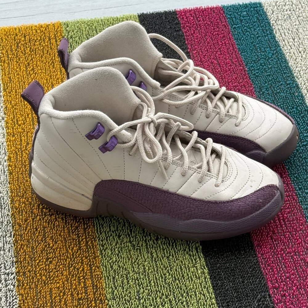 Beige and purple Jumpan Jordans